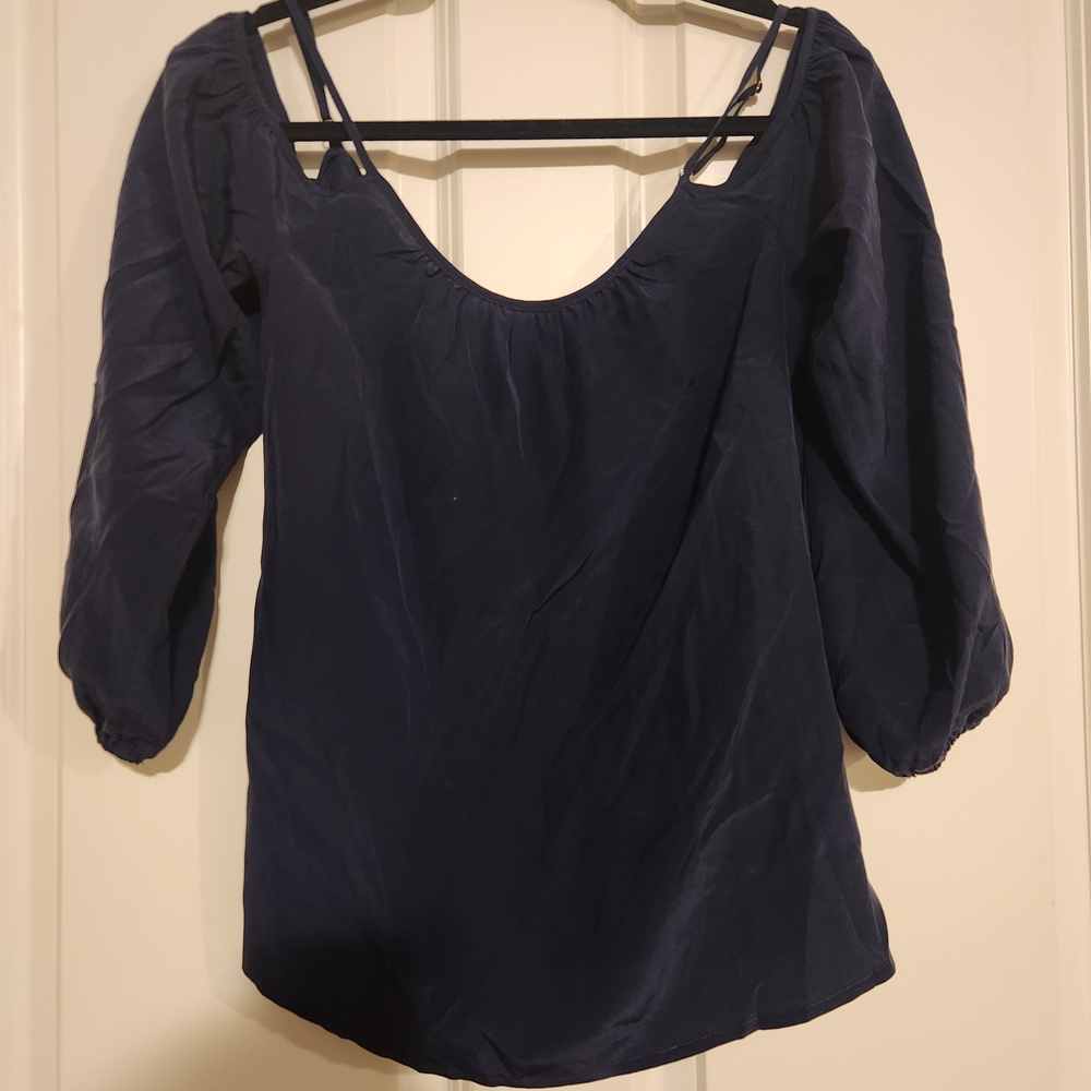 Lilly Pulitzer Off Shoulder Silk Blouse